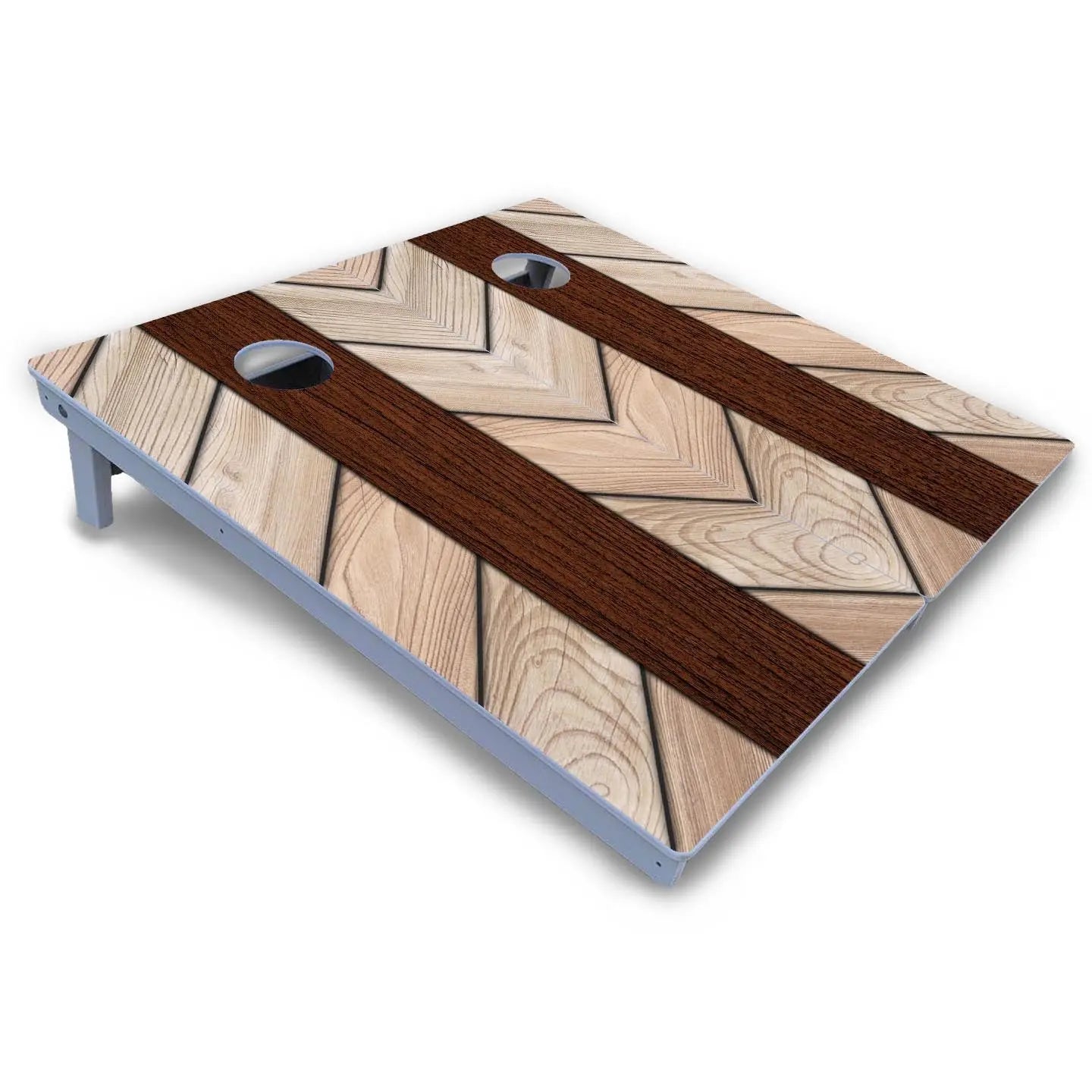 Cream Planks Cornhole Boards - All Weather Series by Cornhole Solutions, custom cornhole board detail photo 3