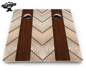 Cream Planks Cornhole Boards - Pro Solution Elite Series by Cornhole Solutions, custom cornhole board detail photo 4