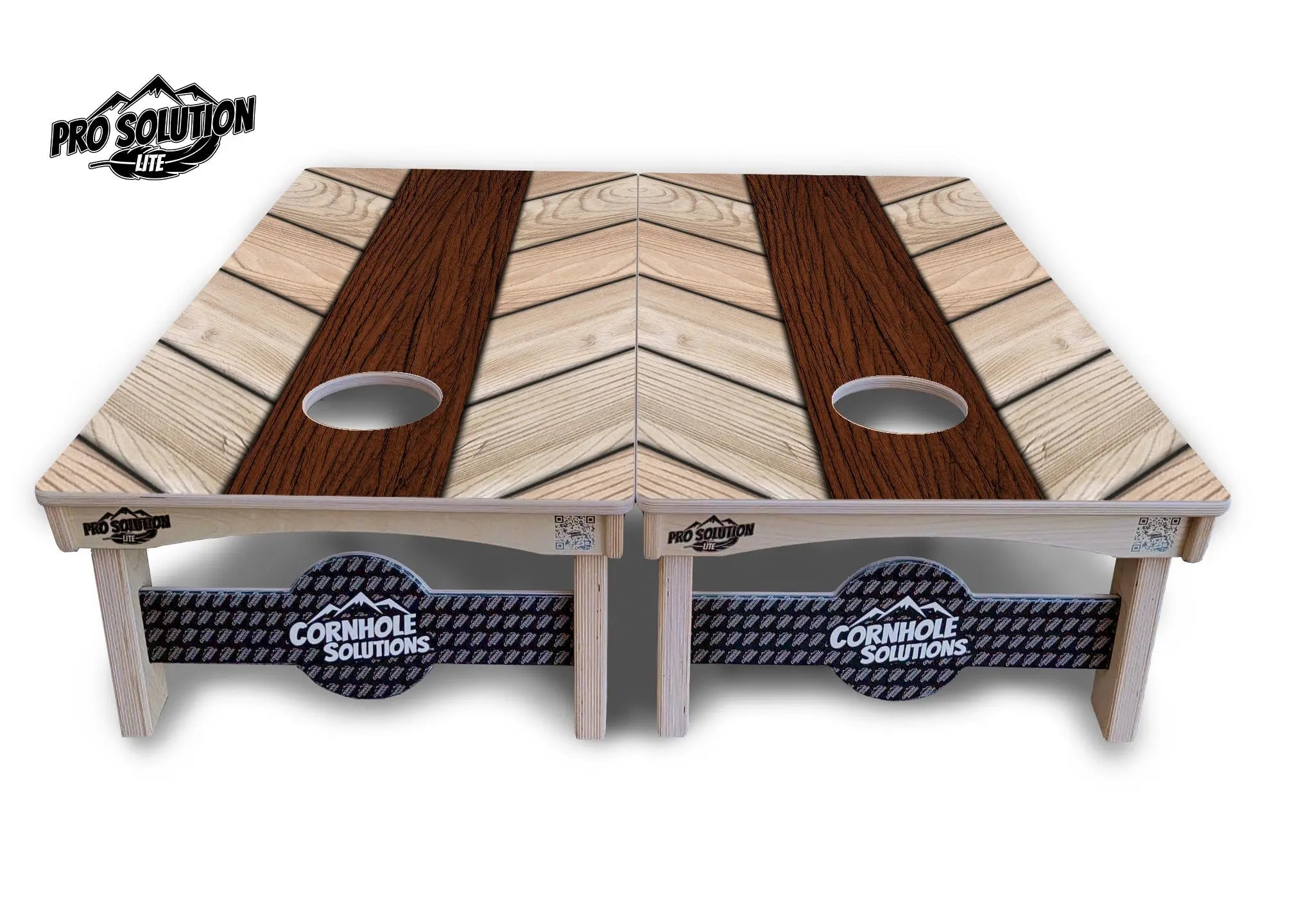 Cream Planks Cornhole Boards - Pro Solution Lite Series Cornhole Solutions