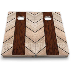 Cream Planks - Mini or Vacation Size Cornhole Boards by Cornhole Solutions, custom cornhole board detail photo 4