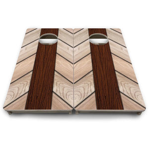 Cream Planks - Mini or Vacation Size Cornhole Boards by Cornhole Solutions, custom cornhole board detail photo 6