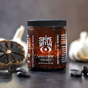 Spice Witch umami rich black garlic chili crisp