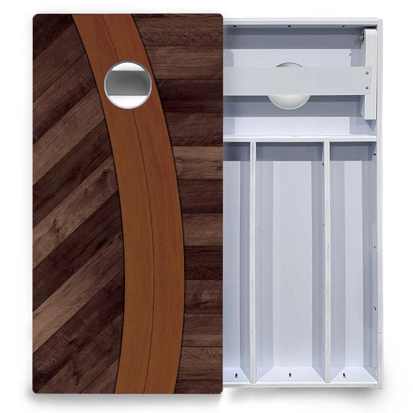 Curved Herringbone Cornhole Boards - All Weather Series by Cornhole Solutions, handmade jewelry detail photo 4