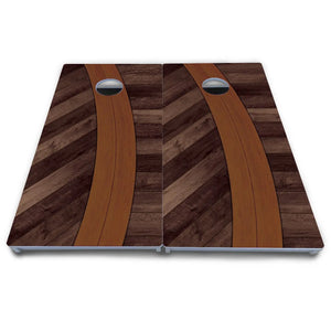 Curved Herringbone Cornhole Boards - All Weather Series by Cornhole Solutions, handmade jewelry detail photo 5