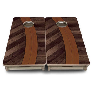 Curved Herringbone - Mini or Vacation Size Cornhole Boards by Cornhole Solutions, handmade jewelry detail photo 2