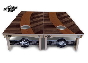 Curved Wood Cornhole Boards - Pro Solution Lite Series by Cornhole Solutions, custom cornhole board detail photo 2