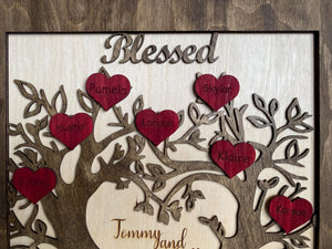 Custom Wood Family Tree Sign by Poor Hog Customs, Southern home decor detail photo 8