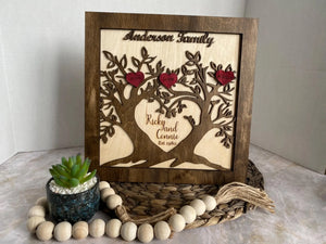 Custom Wood Family Tree Sign by Poor Hog Customs, Southern home decor detail photo 9