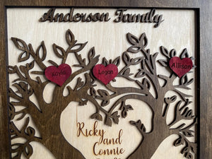 Custom Wood Family Tree Sign by Poor Hog Customs, Southern home decor detail photo 10
