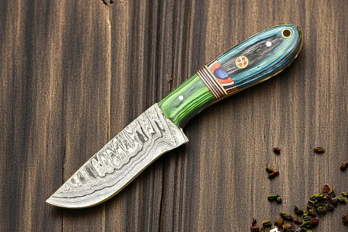 Custom Handmade Damascus Hunting Knife with Sheath Damascus Knife Store