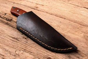 Custom Handmade Damascus Skinning Knife with Wood Handle by Damascus Knife Store, Damascus knife detail photo 2