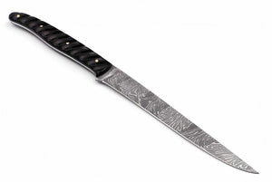 Handmade Damascus Steel Fillet Fishing Knife — Resin Handle