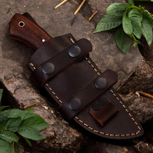Custom Handmade Hunting Knife – High-Carbon Steel Blade by Damascus Knife Store, Damascus knife detail photo 5