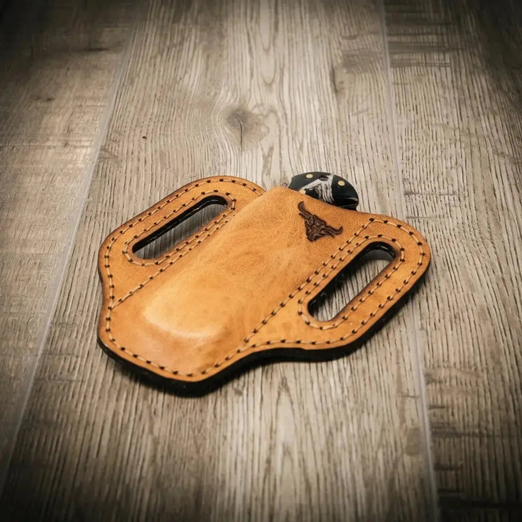 Custom Leather Knife Sheath by Bull Sheath Leather, leather knife sheath main product photo