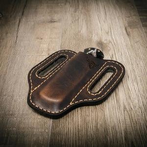 Custom Leather Knife Sheath by Bull Sheath Leather, leather knife sheath detail photo 4