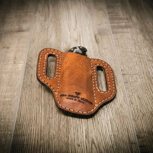 Custom Leather Knife Sheath by Bull Sheath Leather, leather knife sheath detail photo 7