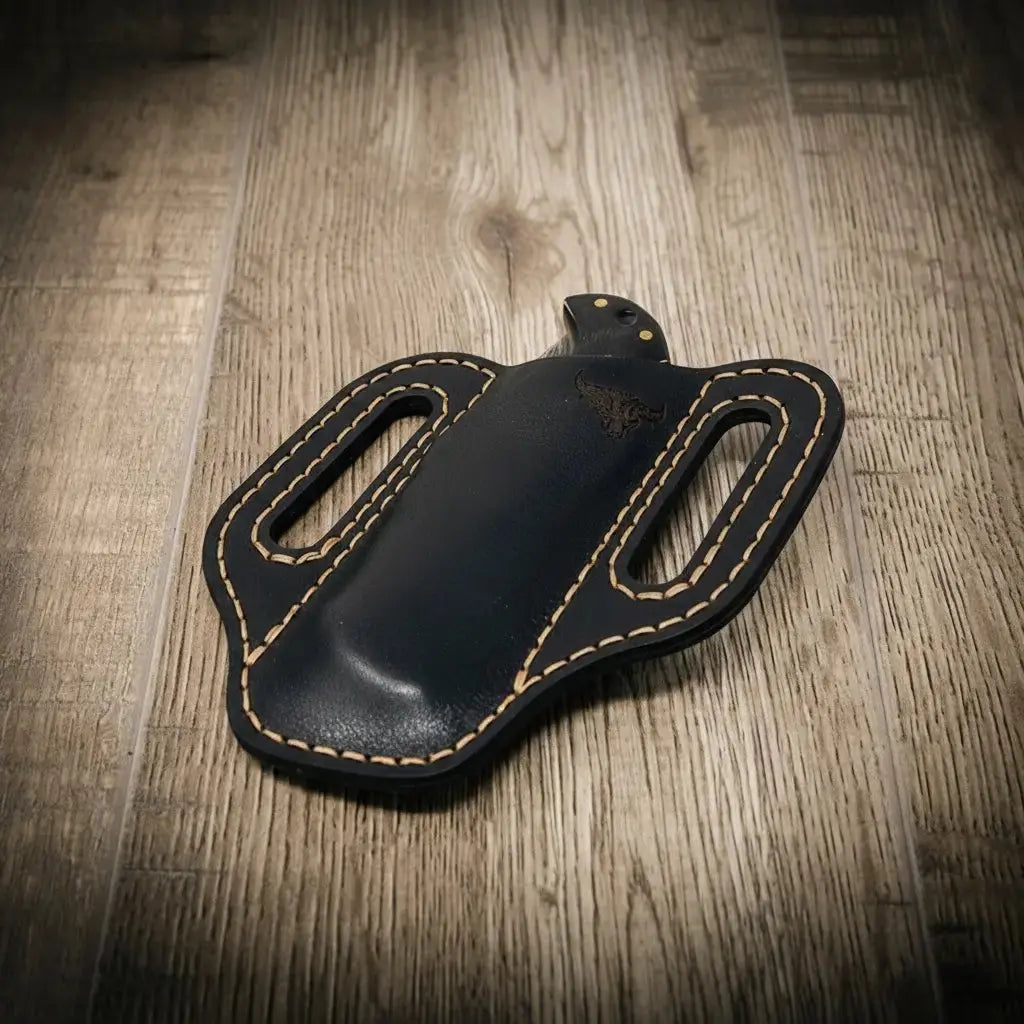 Custom Leather Knife Sheath by Bull Sheath Leather, leather knife sheath detail photo 8