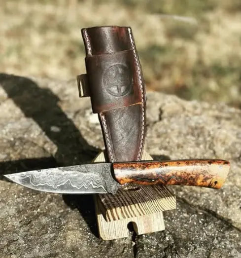 Custom Leather Knife Sheath by Kw Leatherworks, leather knife sheath detail photo 3