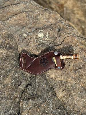 Custom Leather Knife Sheath by Kw Leatherworks, leather knife sheath detail photo 5