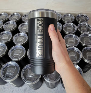 Custom Logo Tumbler by EverLee Creations, custom drinkware main product photo