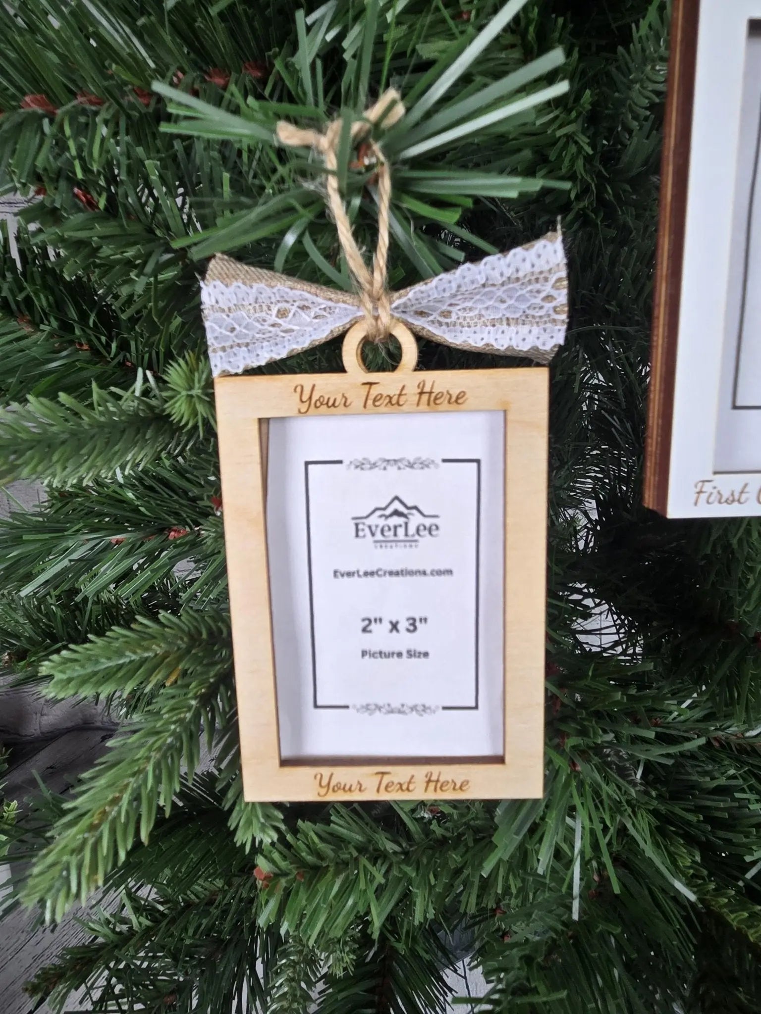 Custom Photo Ornament Picture Frame by EverLee Creations, Southern home decor detail photo 7
