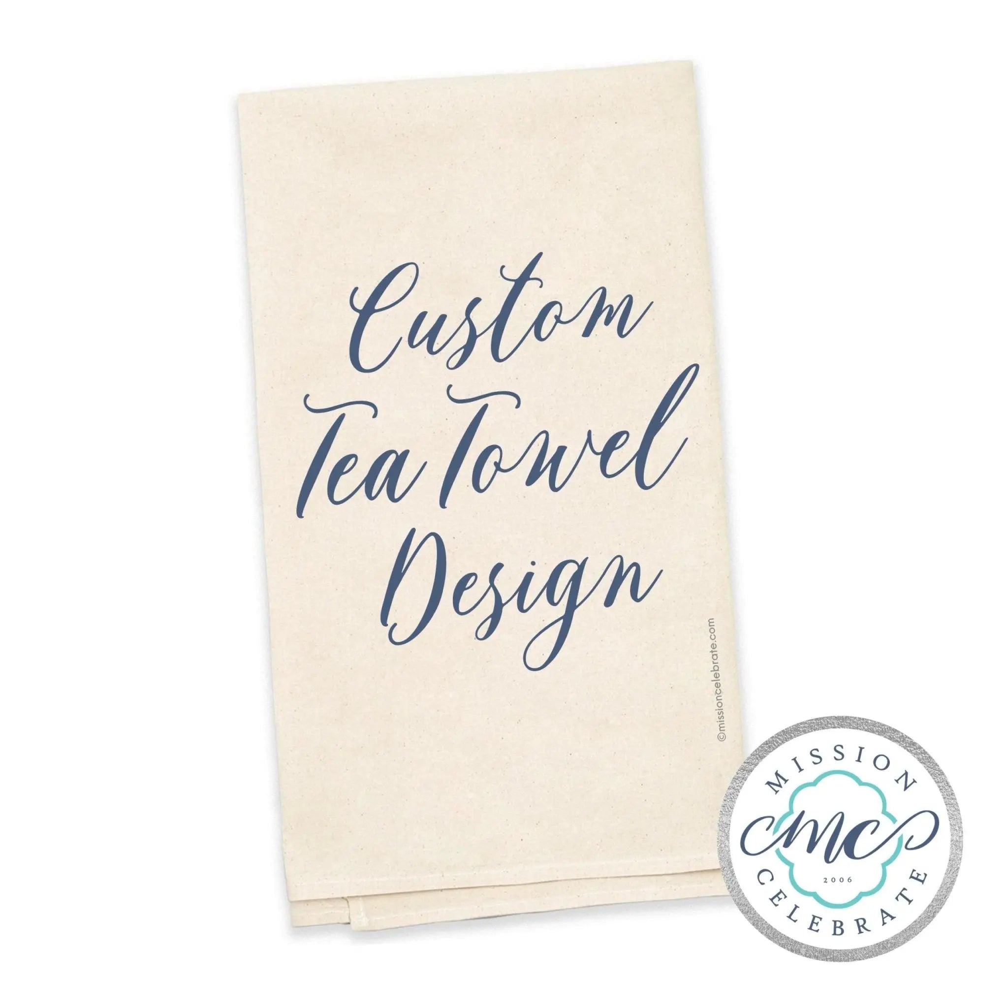 Custom Tea Towel Design: Personalized Kitchen Decor, Recipe, Art on Flour Sack Towel - Shop Main Street Collective