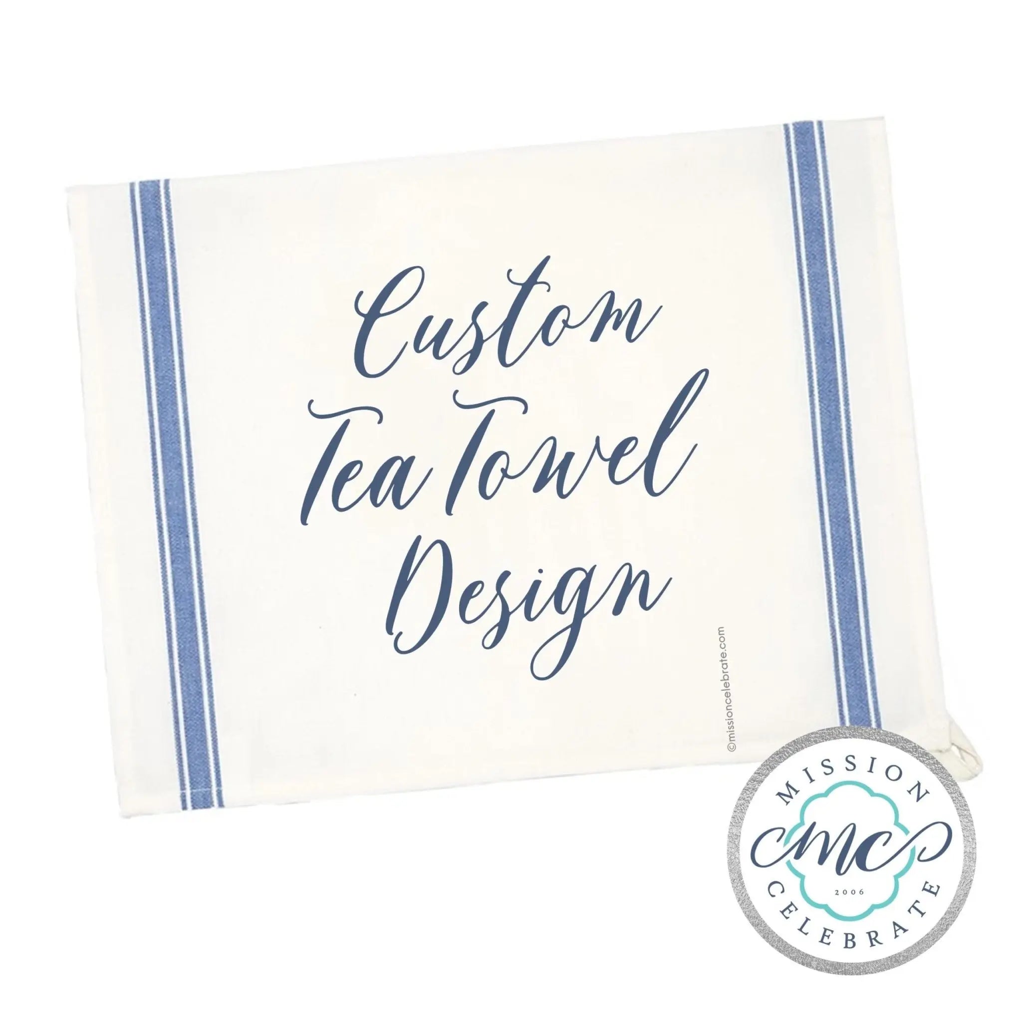 Custom Tea Towel: Personalized Art, Recipe & Drawing. Cotton Kitchen Decor & Gift Idea.