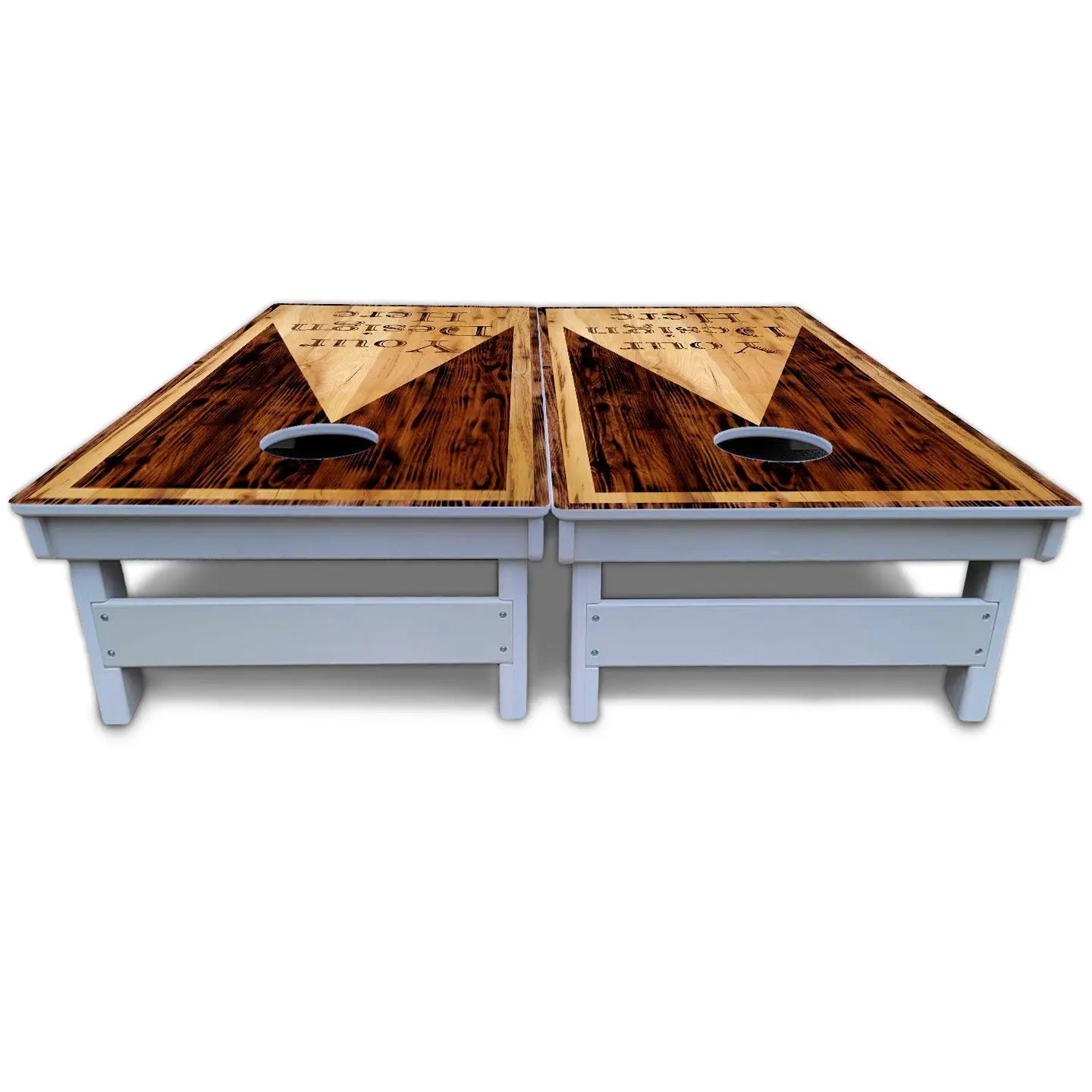 Custom Wooden Triangle Cornhole Boards - All Weather Series by Cornhole Solutions, custom cornhole board detail photo 6