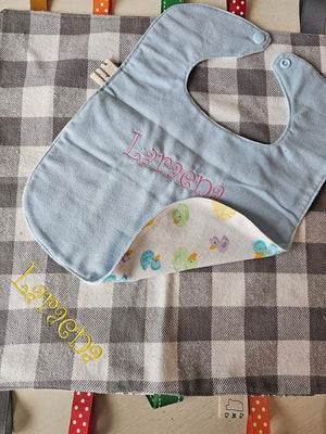 Customizable Handmade Baby Bib by East Mississippi Creations, children's boutique clothing detail photo 8