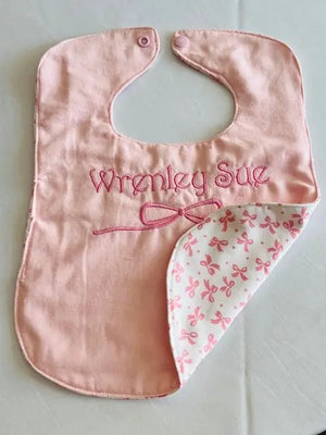 Customizable Handmade Baby Bib by East Mississippi Creations, children's boutique clothing detail photo 9