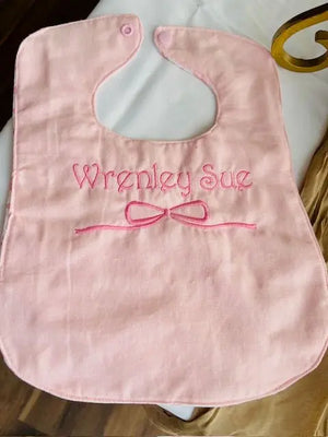 Customizable Handmade Baby Bib by East Mississippi Creations, children's boutique clothing detail photo 10
