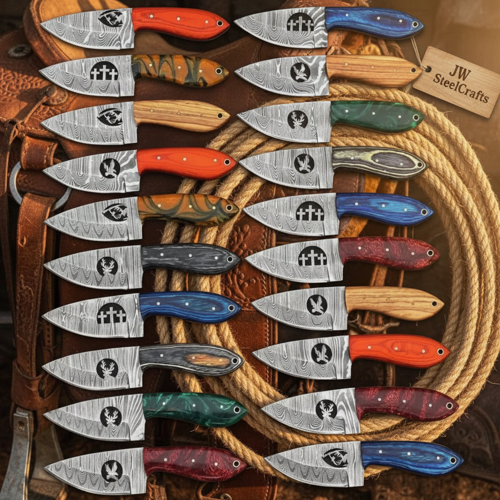 Frontier Emblem 20-Piece Knife Set by JW SteelCrafts, alternate view 2