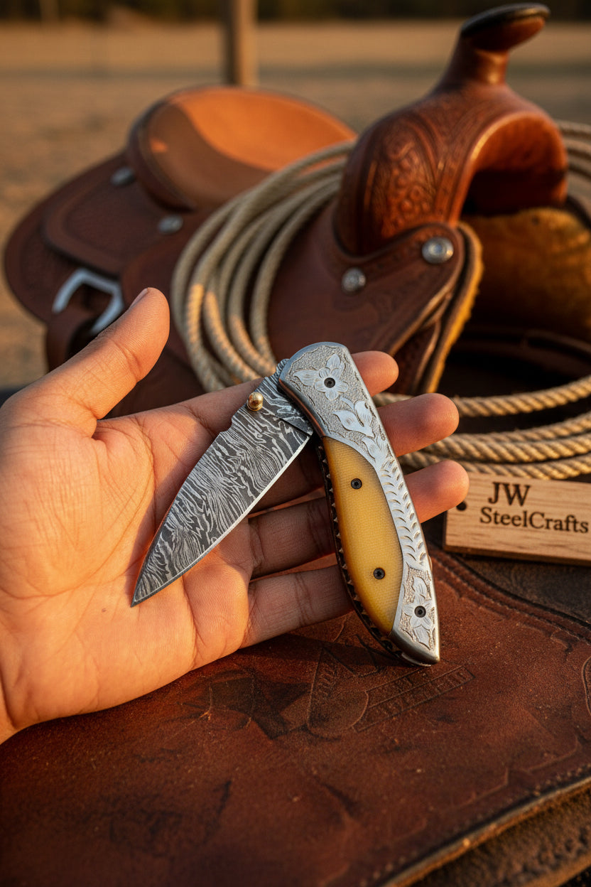 Boneridge Damascus Folder product detail, view 2