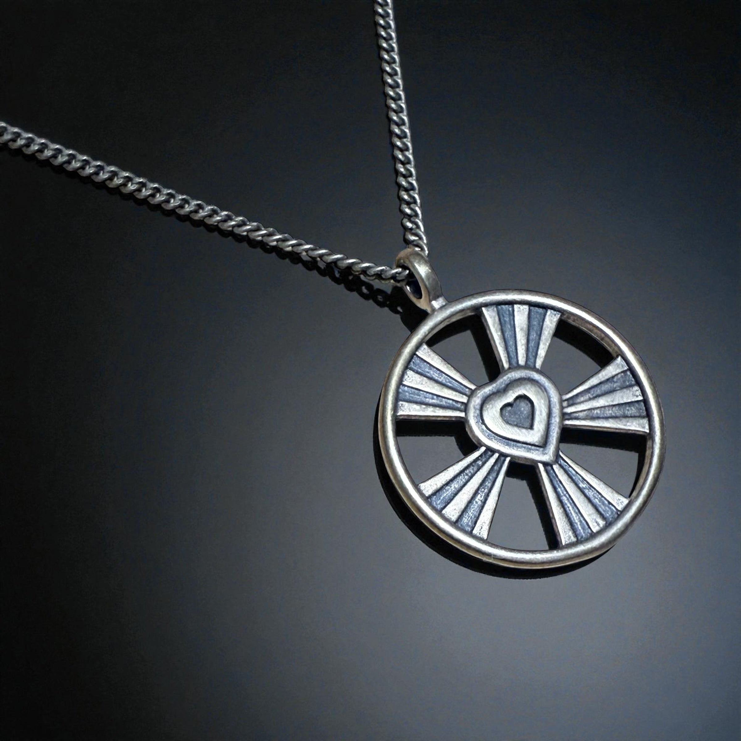LOVE Shining Heart Necklace - Bronze by Forged By Fire — view 2 of 4