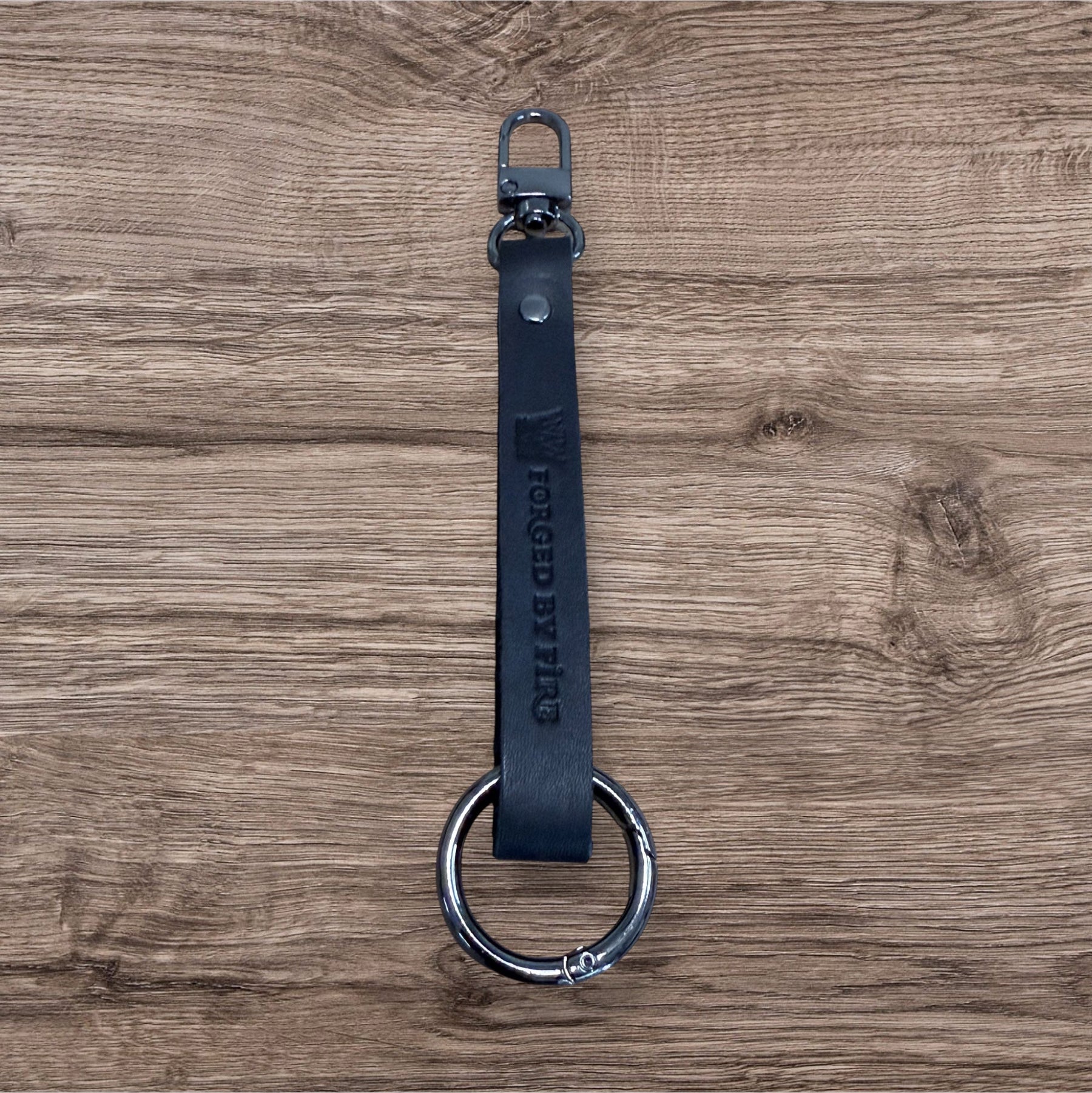 Forged By Fire Keychain - Leather & Gunmetal by Forged By Fire — view 3 of 5