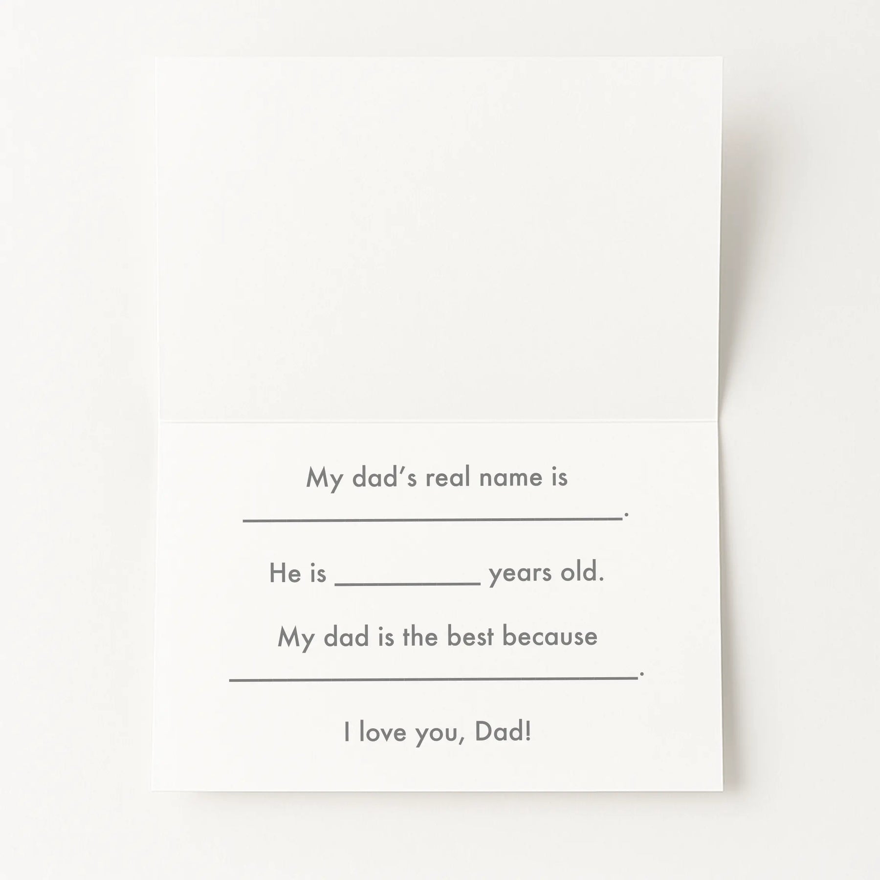 DAD Cut-Out Card – DIY Father’s Day Kit (Physical Card + Printable Template) - Father's Day Themed Nola Tawk