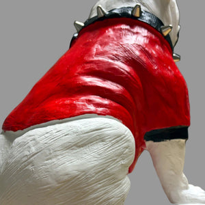 UGA Georgia Bulldog Mascot Cement Statue for Garden, Yard, Home Decor and Porch.