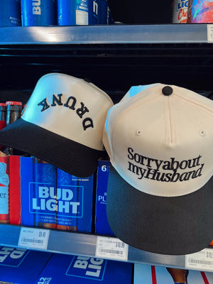 DRUNK Vintage Trucker Hat by KenzKustomz, Southern lifestyle apparel detail photo 4