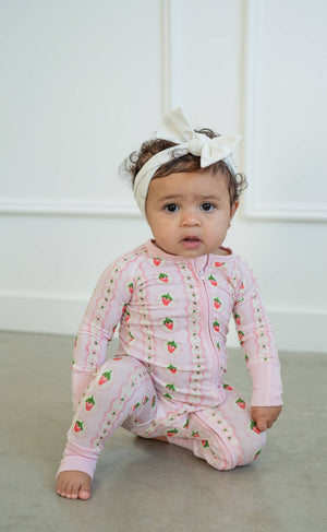 Strawberry Stripe | Convertible Zippy Romper by Boosh Baby image 7