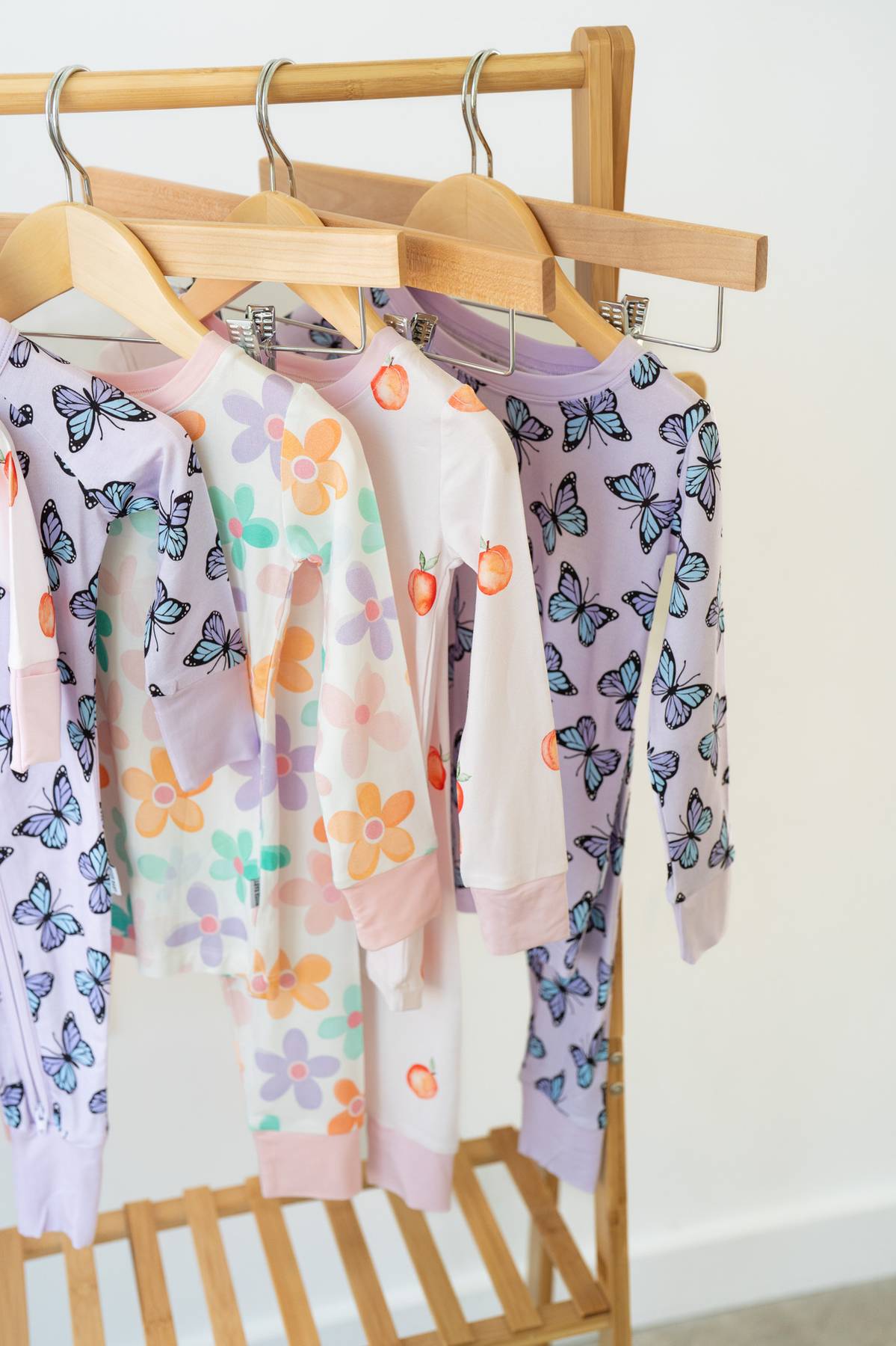 Purple Butterflies Zippy | Convertible Bamboo Zip-Up Romper PJ 🦋💜 by Boosh Baby image 6