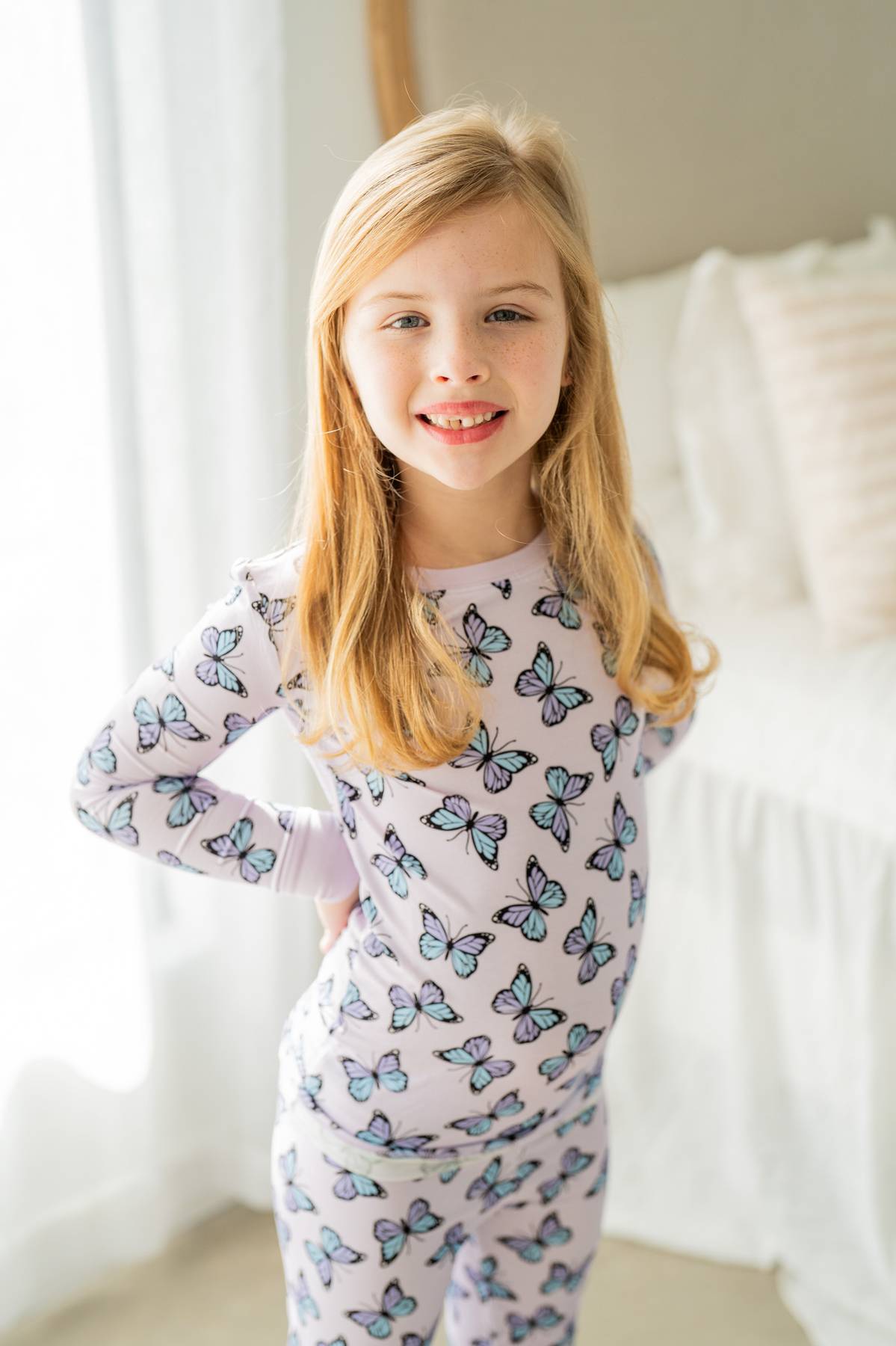 Purple Butterflies 🦋💜 | Two Piece Bamboo Pajama Set by Boosh Baby image 1