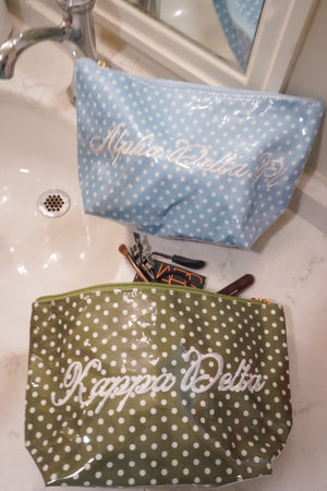Sorority Greek Clear Coat Toiletry Bag by KenzKustomz product view 8