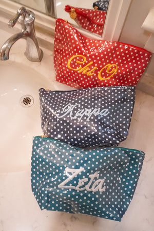 Sorority Greek Clear Coat Toiletry Bag by KenzKustomz product view 3