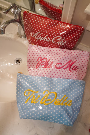 Sorority Greek Clear Coat Toiletry Bag by KenzKustomz product view 5
