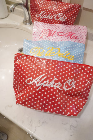 Sorority Greek Clear Coat Toiletry Bag by KenzKustomz product view 17
