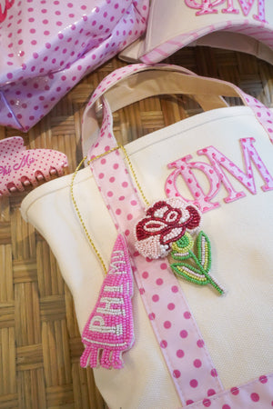 Sorority Greek Beaded Bag Charms by KenzKustomz product view 6