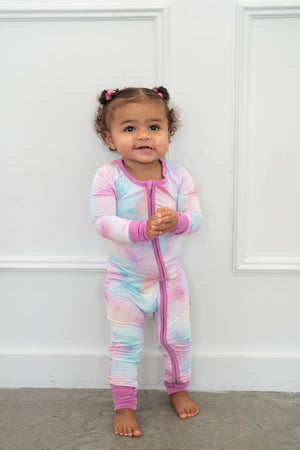 Cotton Candy Tie Dye | Convertible Bamboo Zippy by Boosh Baby image 8
