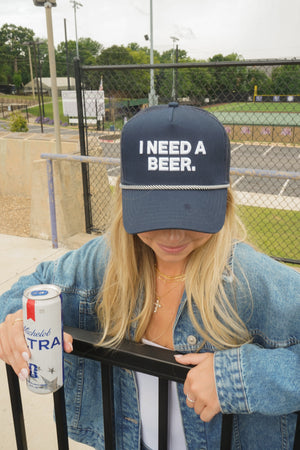 I Need A Beer - Navy Trucker Hat
