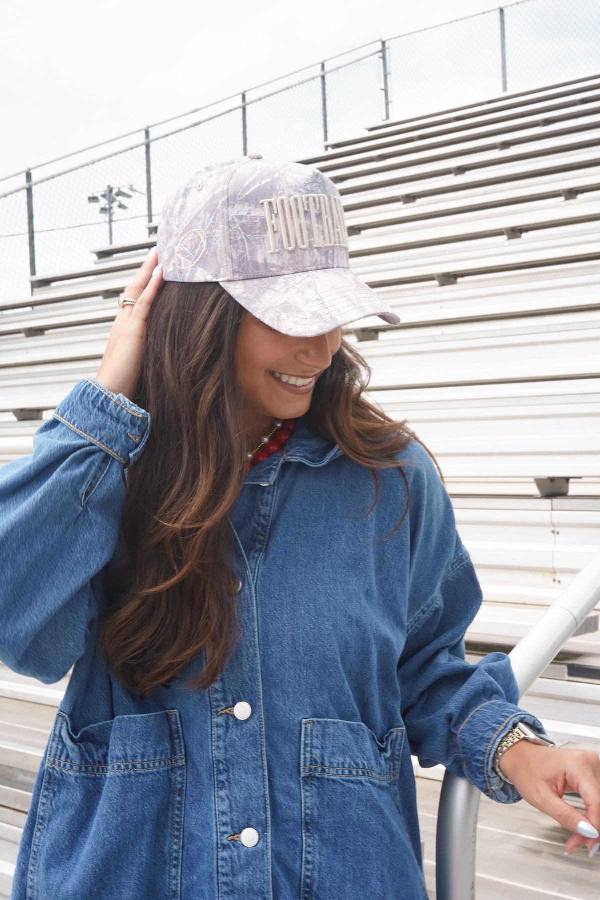 FOOTBALL. - Washed Camo Trucker Hat by KenzKustomz, view 2
