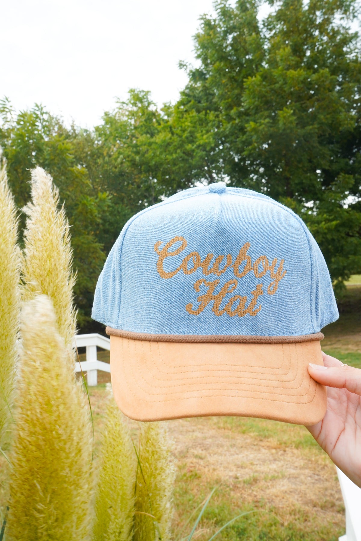 Cowboy Hat - Denim Trucker Hat by KenzKustomz, view 1